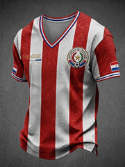 Men's Paraguay Football Short Sleeves T-shirt