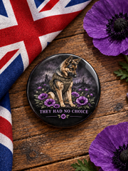 Unisex Lest We Forget The Animals Too Print Badge