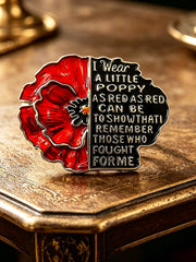 Unisex Remembrance Day Poppy Brooch