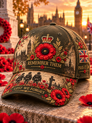 Unisex Remembrance Day Lest We Forget Hat