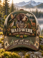 Unisex Hunting Season Stag and Hound Print Pocket Hat