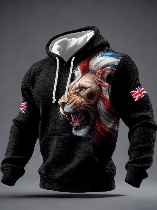 Men's British Style Printed Hoodie