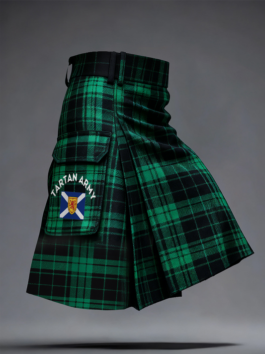Unisex Scotland Football Lover Tartan Army Printed Kilt Skirt