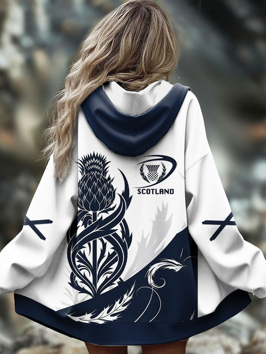 Women's Scotland Rugby Lover Printed Coat
