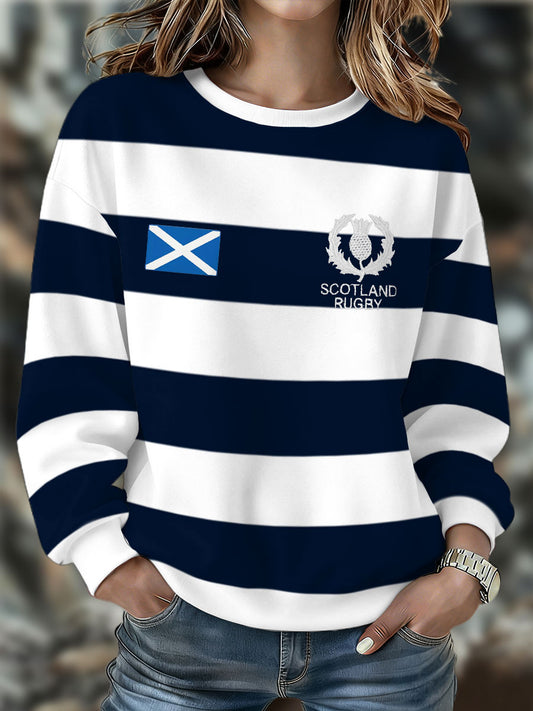 Damen-Sweatshirt mit Schottland-Rugby-Liebhaber-Aufdruck