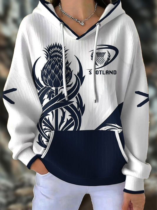 Damen-Kapuzenpullover „Scotland Rugby Lover“ mit Aufdruck