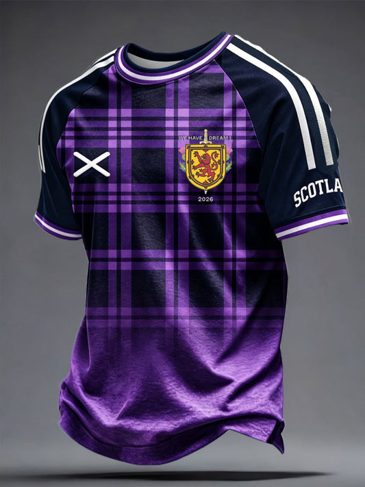 Men's UK Football Lover Scotland Printed short sleeve t-shirt 03