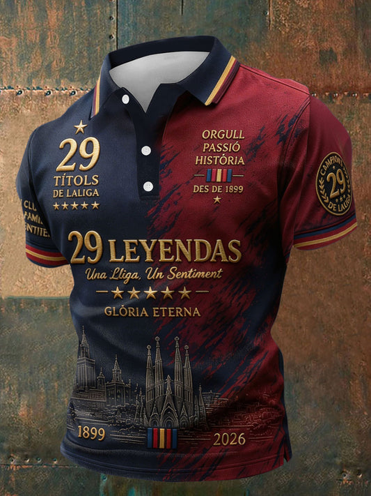 Men's Spain Orgull Football Lover Art Printed Casual Tops