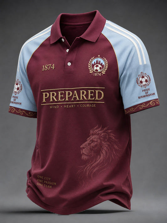 Men's Gift For football Fans Print Casual Polo