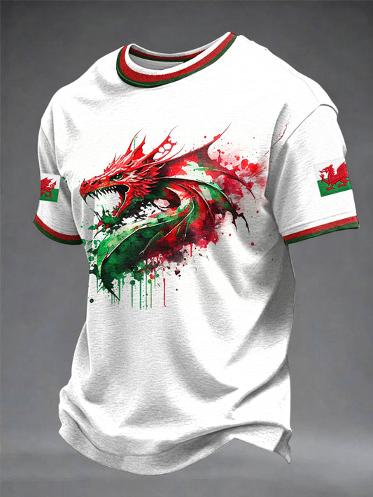 Men's Welsh Dragon Printed T-shirt