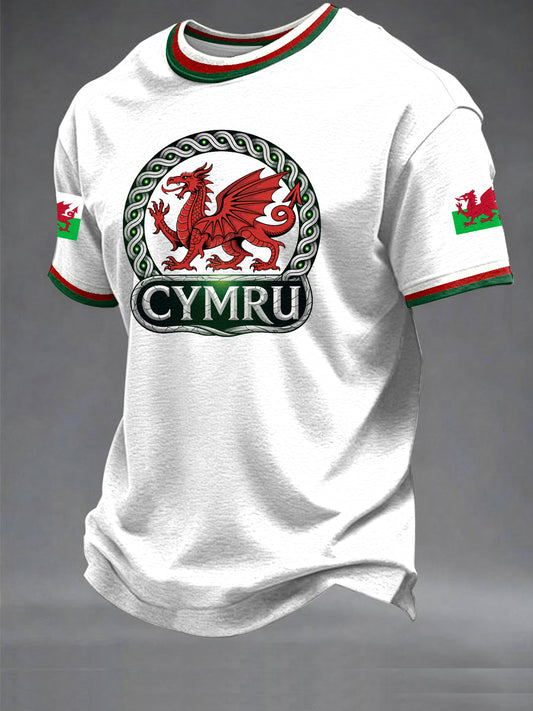 Men's Welsh Dragon Printed T-shirt