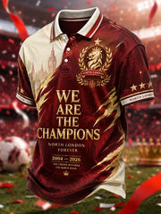 Men's Gift For Football Fans Print Casual Polo
