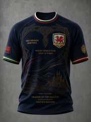 Men's Welsh Dragon Printed Casual short sleeves t-shirt