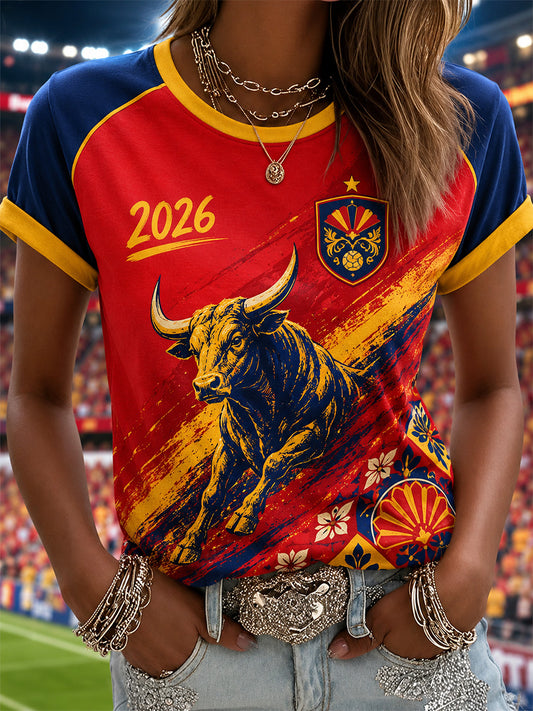 Women's Gift For Football Fans Print Casual Tee