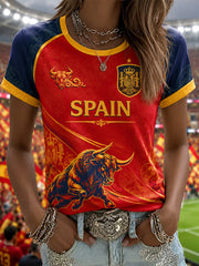 Women's Gift For Football Fans Print Casual Tee