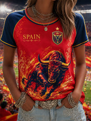 Women's Gift For Football Fans Print Casual Tee
