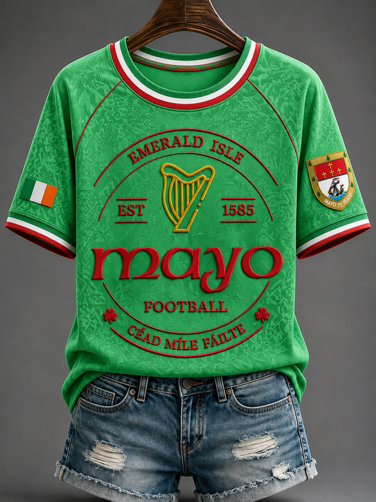 Women's Gaelic Football Round Neck Short Sleeve T-shirt