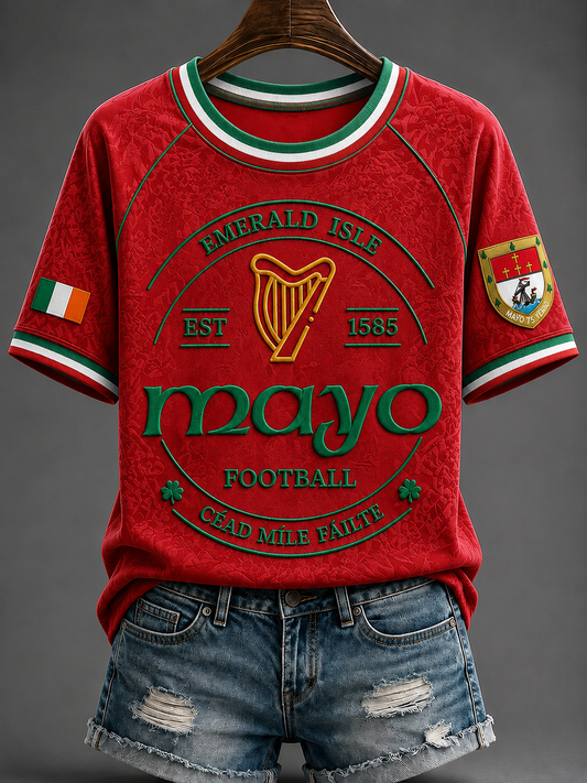 Women's Gaelic Football Round Neck Short Sleeve T-shirt