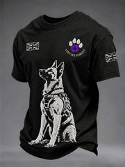 Men's Lest We Forget Military Dogs Print T-shirt