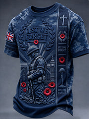 Men's Remembrance Day Lest We Forget Short Sleeves T-shirt