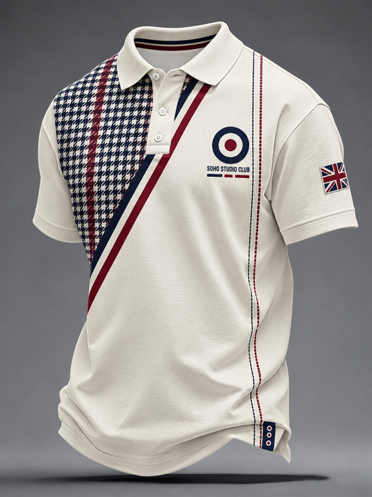 Men's UK Music Lover Mods Art Printed polo shirt