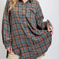 🔥LAST DAY SALE 49% OFF🔥Women's Mineral Washed Button Down Plaid Shirt