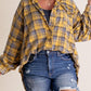 🔥LAST DAY SALE 49% OFF🔥Women's Mineral Washed Button Down Plaid Shirt