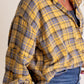 🔥LAST DAY SALE 49% OFF🔥Women's Mineral Washed Button Down Plaid Shirt
