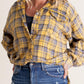 🔥LAST DAY SALE 49% OFF🔥Women's Mineral Washed Button Down Plaid Shirt