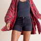 🔥LAST DAY SALE 49% OFF🔥Women's Mineral Washed Button Down Plaid Shirt
