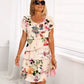 🌸Last Day Special Sale 49% OFF💃Multi-plant Floral Print Cascade Dress