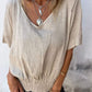 🔥LAST DAY SALE 49% OFF🔥Simple Solid Color V-Neck Half-Sleeve T-Shirt💛