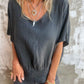 🔥LAST DAY SALE 49% OFF🔥Simple Solid Color V-Neck Half-Sleeve T-Shirt💛