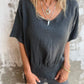🔥LAST DAY SALE 49% OFF🔥Simple Solid Color V-Neck Half-Sleeve T-Shirt💛