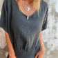 🔥LAST DAY SALE 49% OFF🔥Simple Solid Color V-Neck Half-Sleeve T-Shirt💛