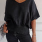 🔥LAST DAY SALE 49% OFF🔥Simple Solid Color V-Neck Half-Sleeve T-Shirt💛