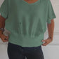 🔥LAST DAY SALE 49% OFF🔥Simple Solid Color V-Neck Half-Sleeve T-Shirt💛