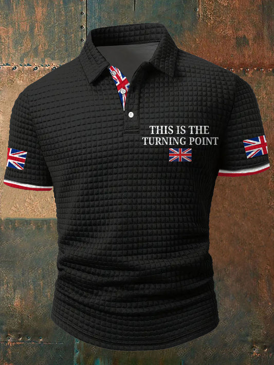 Men's Turning Point UK Flag Printed Casual Tops