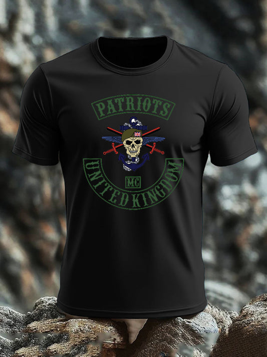 Men's British Veteran imitation cotton short-sleeved T-shirt