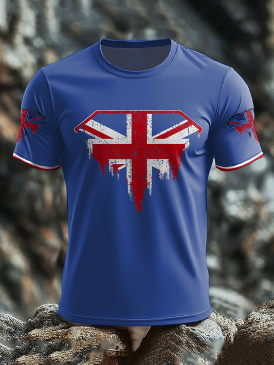 Men's UK Flag Art Printed T-shirt