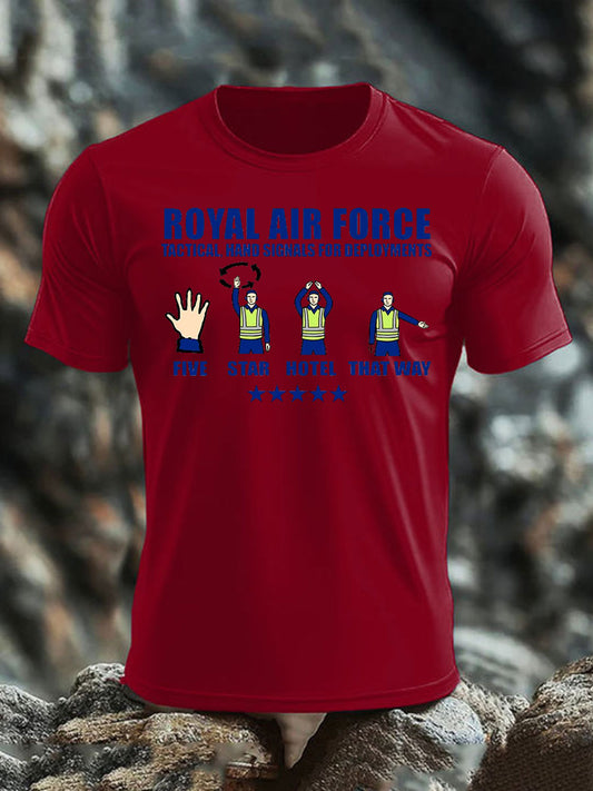 Men's British Veteran imitation cotton short-sleeved T-shirt