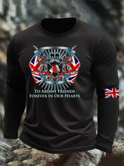 Men's British Veteran long sleeve round neck T-shirt