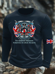 Men's British Veteran long sleeve round neck T-shirt