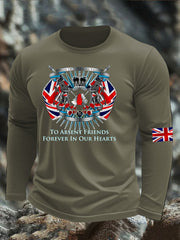 Men's British Veteran long sleeve round neck T-shirt