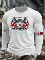 Men's British Veteran long sleeve round neck T-shirt