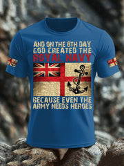 Men's British Veteran imitation cotton short-sleeved T-shirt