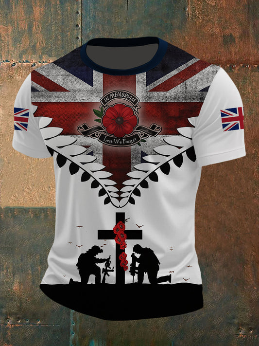 Men's Remembrance Day Lest We Forget Short Sleeves T-shirt