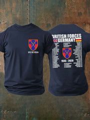 Men's British Veteran imitation cotton short-sleeved T-shirt