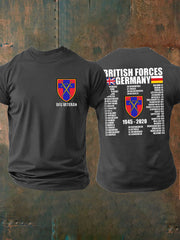 Men's British Veteran imitation cotton short-sleeved T-shirt