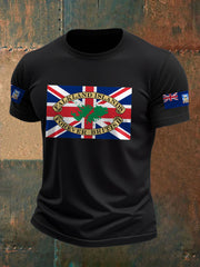 Men's Falklands War UK Flag Printed T-shirt
